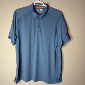 5.11 Tactical Steel Blue Polo Shirt 100% Polyester Size 2XL
